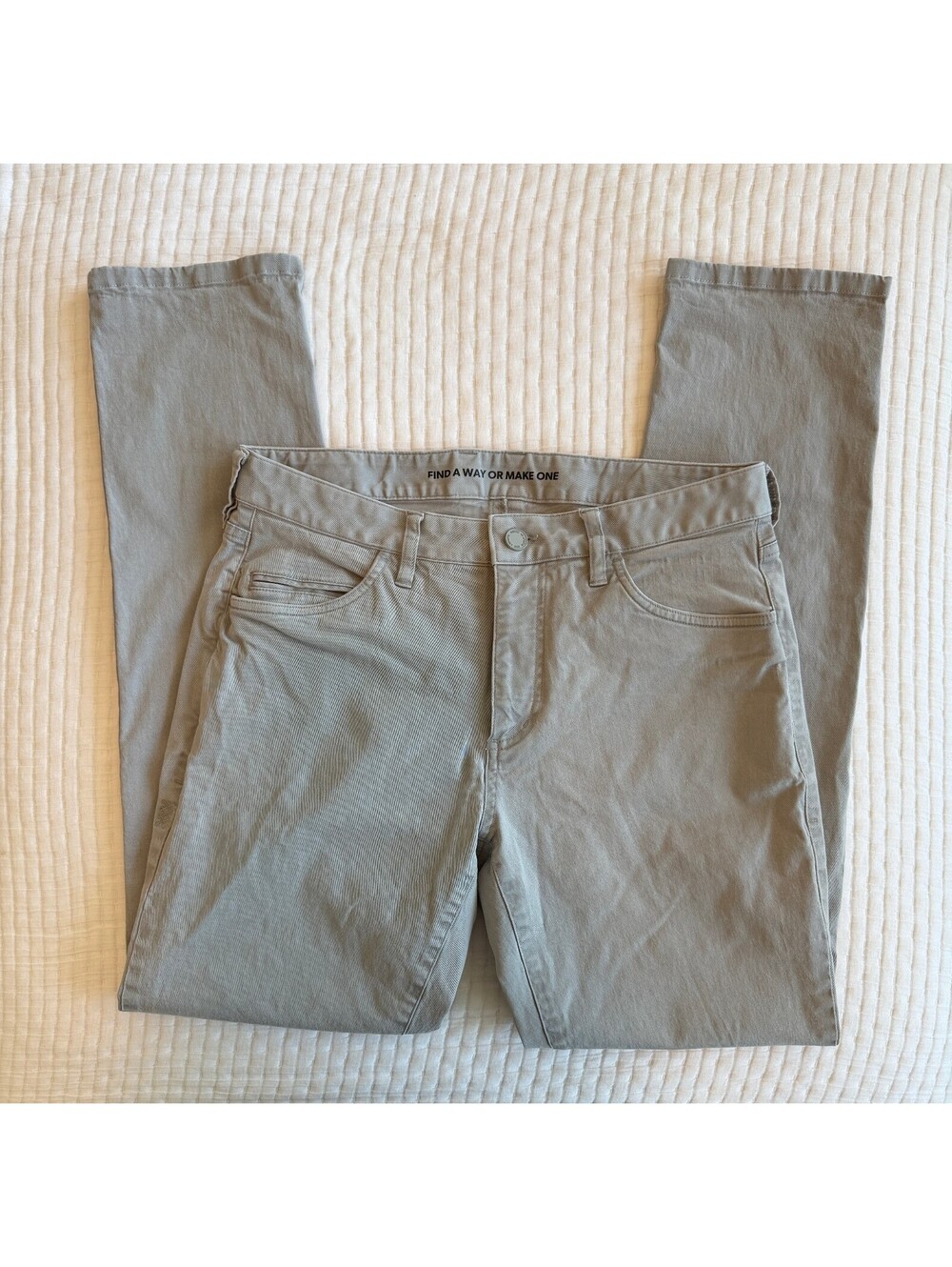 Rhone Everyday Commuter Twill Five Pocket Pants Stone Gray Men's 31